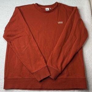 VANS Sweater Womens Sz M Orange Pullover Skater Ladies Casual Skating Lounge
